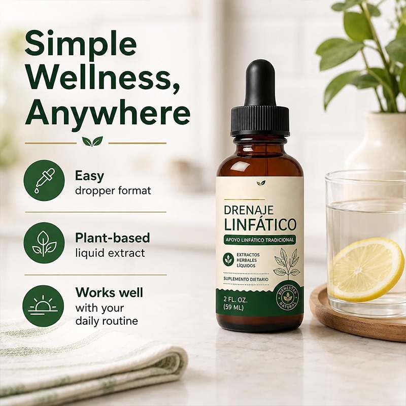Herbal Wellness Liquid - 59 مل قطرات تفريغ ليمفاوي طبيعية