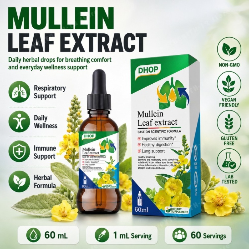 قطرات مستخلص أوراق المولين 60  - مراجعة Herbal Wellness Liquid وسعره